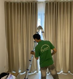 Rèm vải phòng ngủ căn hộ